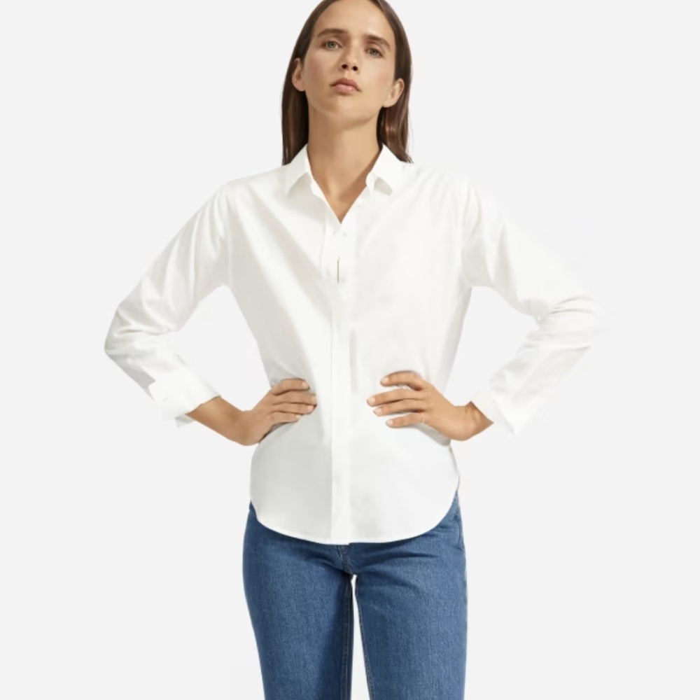 EVERLANE silky cotton relaxed shirt